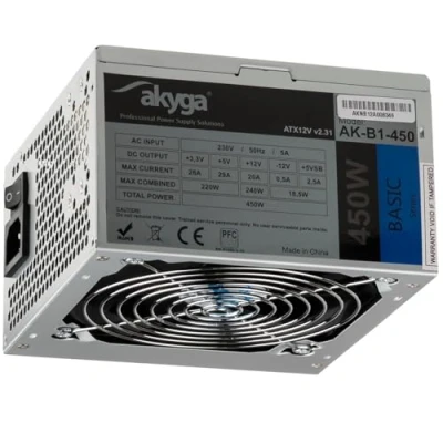 Afbeelding van Akyga AK B1 550 power supply unit W 20+4 pin ATX Grijs