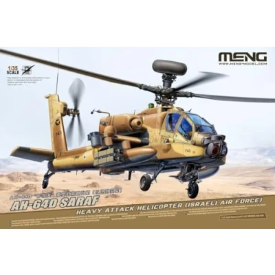 Afbeelding van 1:35 MENG QS005 Boeing AH 64 Apache 64D SARAF Saraph (Fiery Winged Serpent) Plastic Modelbouwpakket