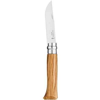 Afbeelding van Vouwmes Opinel Inox No. 8 RVS Olijfhout Virobloc