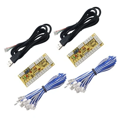 Afbeelding van SJ@JX 2 Player Arcade Game USB Encoder Code Board Zero Delay Controller DIY Kit 20x Button Cable 2x Joystick for Retro Pie PC MAME Raspberry Pi