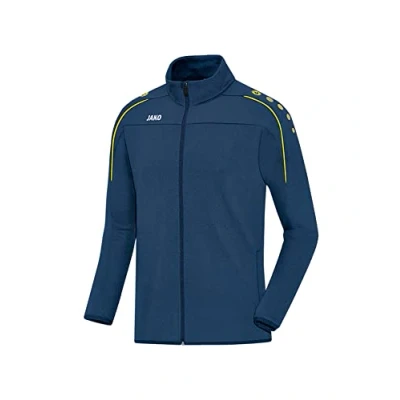 Afbeelding van JAKO Klassiek Trainingsjack, Uniseks Volwassene, Nachtblauw/Citro, M