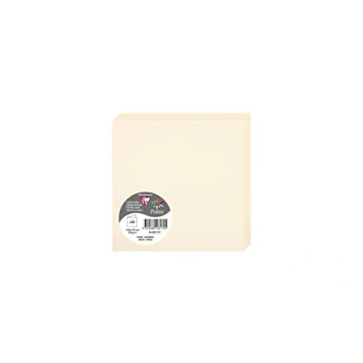 Afbeelding van Clairefontaine 2817C verpakking (met 25 dubbele kaarten pollen, gevouwen, 135 x mm) 210g, ivoor