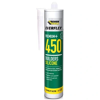 Afbeelding van Everbuild 450CL Builders Silicone Sealant 450, 300 ml Helder