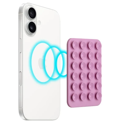 Afbeelding van Selencia Telefoonhouder zuignap MagSafe Lipstick Roze Siliconen En TPU (zacht) Black Friday Deals