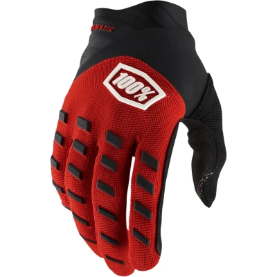 Afbeelding van 100% 2022 Jeugd Crosshandschoenen Airmatic Rood / Zwart maat L