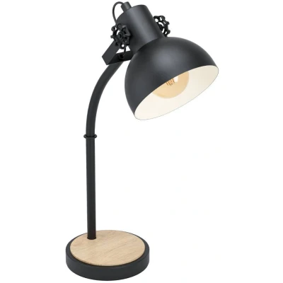 Afbeelding van EGLO tafellamp Lubenham zwart/hout