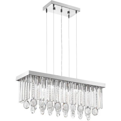 Afbeelding van EGLO Calaonda hangende plafondverlichting Flexibele montage Chroom, Transparant G9 C,D,E