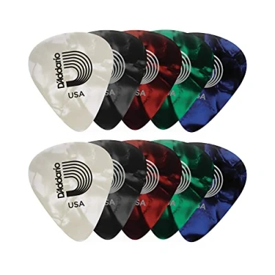 Afbeelding van D&#039;Addario Celluloid Picks 0,7 mm 10 pakket, medium, 1CAP4 Plectrum set