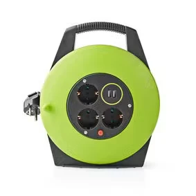 Afbeelding van Kabelhaspel Nedis 10 meter (3 voudig, USB, 3 x 1.5 mm²)