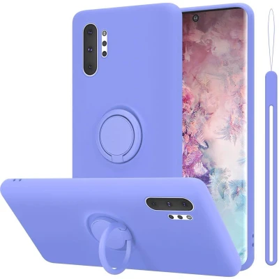 Afbeelding van Cadorabo Hoesje geschikt voor Samsung Galaxy NOTE 10 PLUS in LIQUID LICHT PAARS Beschermhoes van flexibel TPU silicone Case Cover met ring