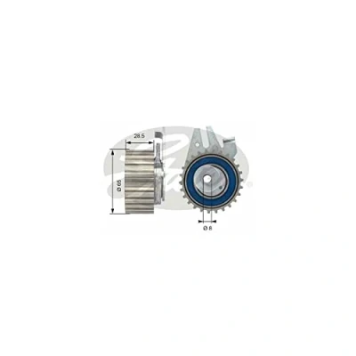 Afbeelding van Gates Spanrol distributieriem T43044