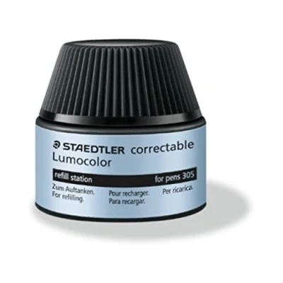 Afbeelding van Viltstiftvulling Staedtler Lumocolor 305 non permanent correctable zwart