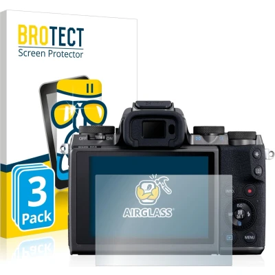 Afbeelding van BROTECT Screenprotector voor Canon EOS M5 Folie Beschermfolie Beschermglas transparant (3 Stuks)