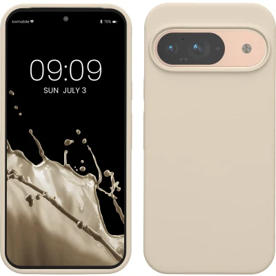 Afbeelding van kwmobile hoesje compatibel met Google Pixel 9 case Hoes Pro Telefoonhoesje In crème