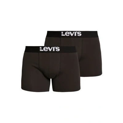 Afbeelding van Levi&#039;s Solid Basic Boxer 2 PACK Onderbroeken, Heren, Maat: Small, Jet black
