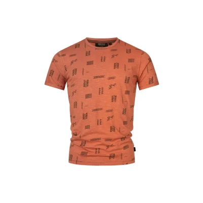 Afbeelding van Indicode Jeans Inasbjorn Tshirt print, Heren, Maat: Small, Baked clay
