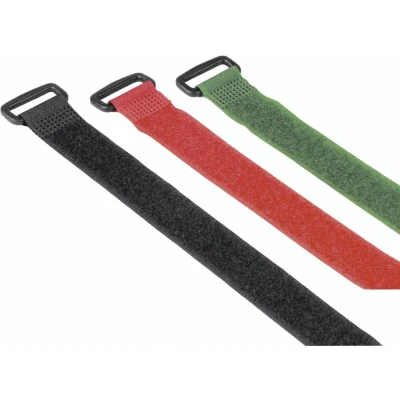 Afbeelding van Hama Klittenband kabelbinders met oogje, herbr., 12 x 250 mm, gekleurd, 9 stuks