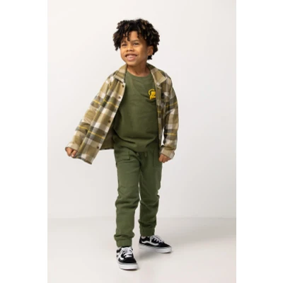Afbeelding van Noppies Russell Overhemd voor kinderen, Maat: 92, Check pattern medium green