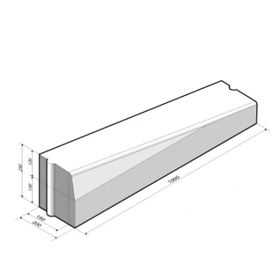 Afbeelding van Kijlstra Inritverloopband 18/20x25 links (DR) Grijs