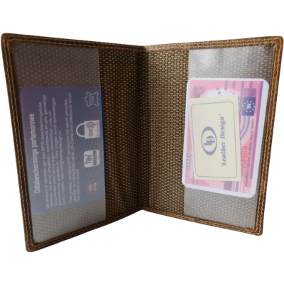 Afbeelding van Leather Design Paspoort Mapje Documenten Creditcard Hunter