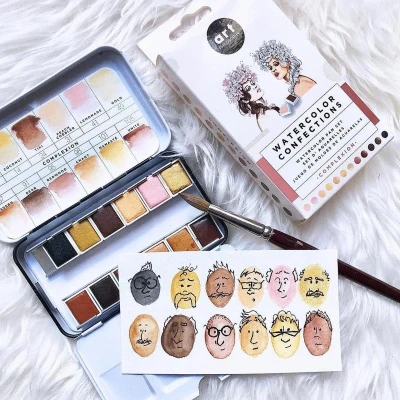Afbeelding van Prima Marketing Watercolor Confections Complexion set van 12 kleuren