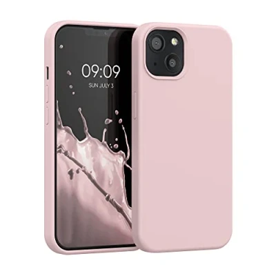 Afbeelding van kwmobile telefoonhoesje compatibel met Apple iPhone 13 hoesje Zachte case voor smartphone Back cover in licht oudroze