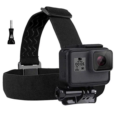 Afbeelding van Eyeon Head Strap Mount hoofdband met J haak 3 in 1 accessoireset voor GoPro Hero 7/6/5/4/3, Xiaomi YI, SJCAM, Campark, Victure, Crosstour, Apeman camera