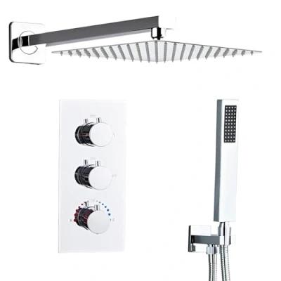 Afbeelding van Sanitemodar Thermostatisch douchesysteem met thermostaat, whirlpool, douchezuil douchekop, complete doucheset mengkraan
