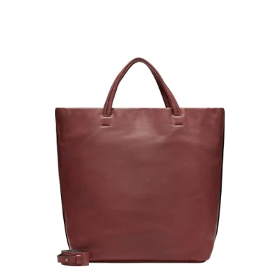 Afbeelding van LIEBESKIND BERLIN Leren Schoudertas Shopper Hera Sheep Natural Tote Bag Berry Wijnrood