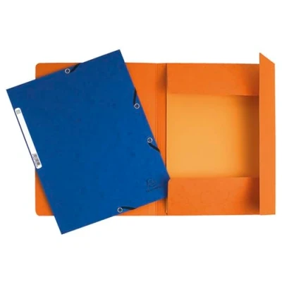Afbeelding van Exacompta verzamelmap (met elastiek en 3 kleppen van Manila karton 355g, voor formaat DIN A4) Verpakking 10 stuks. Stuk blauw