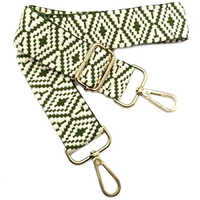 Afbeelding van Verstelbare schouderriem voor tassen, donkergroen, tasriemen om te wisselen, tasriem breed met goudkleurige karabijnhaak, 80 130 cm, dames, schouderriem, handtas, 3,8 01, 04 mm, 3.8cm, modern