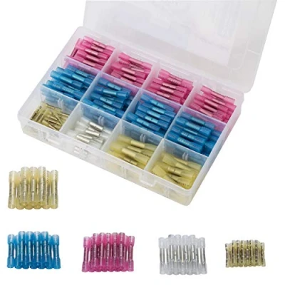 Afbeelding van 240 stuks kabelverbinders krimpverbinders Waterdichte kabelschoenen knelkoppeling set assortiment 5 verschillende maten 10 22 AWG