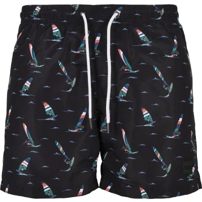 Afbeelding van Urban Classics Pattern Zwemshorts, Heren, Maat: Large, Surf aop