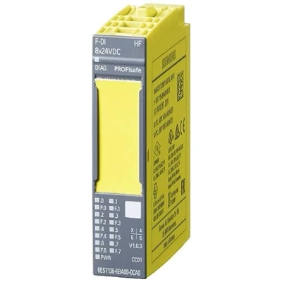 Afbeelding van Siemens simatic dp electronic module for et 200sp f di 8x 24 v dc hf 15 mm width up to ple iso 13849 1 sil3 iec 61508 6es71366ba010ca0