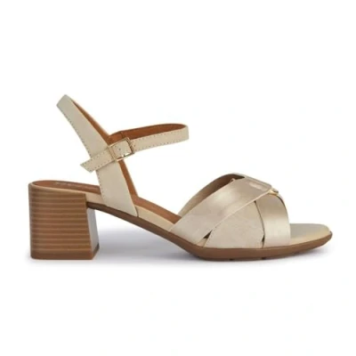 Afbeelding van Geox Dames D New MarYKARMEN B Heeled Sandal, zand/LT Gold, 38 EU, Zand Lt EU