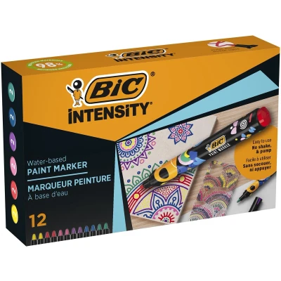 Afbeelding van BIC Intensity paintmarker, geassorteerde kleuren, set van 12 stuks