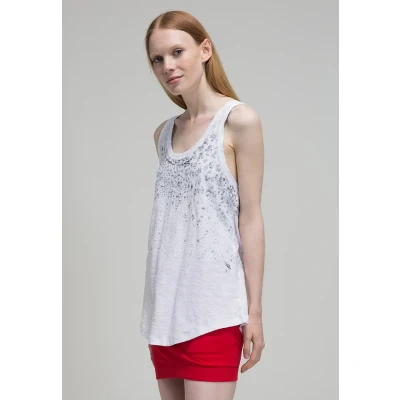 Afbeelding van Urban Classics Top, Dames, Maat: XS, White/black