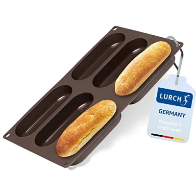 Afbeelding van Lurch Flexiform Bakvorm voor 6 hotdog broodjes Silicone 30x17.5cm
