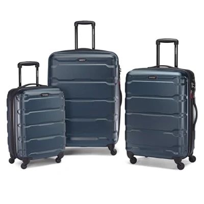 Afbeelding van Samsonite Omni Pc Hardside 3 delige Set 20 24 28 Spinner, (Spinner 20/24/28), Turkoois, Piece (20/24/28), Uitbreidbare Bagage Met Spinner Wielen