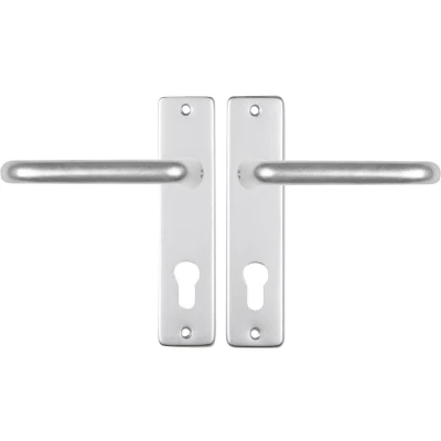 Afbeelding van Deurklink met cilinderschild Starx Coupe 72 mm (Aluminium)