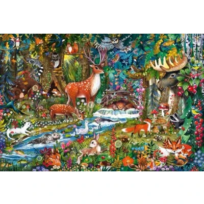 Afbeelding van Schmidt Spiele 56532 Dieren in de bossen van Europa, 150 stukjes, kinderpuzzel graspap, meerkleurig