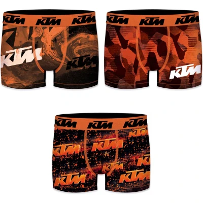 Afbeelding van KTM by FREEGUN Boxershorts voor heren, ondergoed, polyester broek, herenboxer, set van 3
