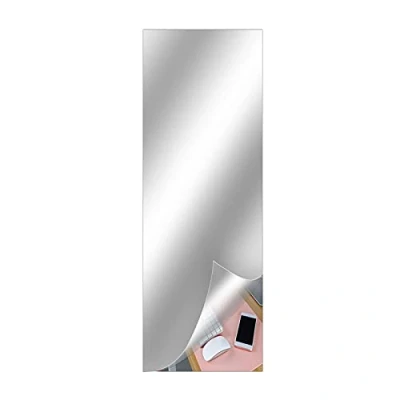 Afbeelding van STOYRB Flexibele spiegelvellen, 50 x 200 cm acryl spiegelplaat, spiegel muurstickers, zelfklevende niet glazen spiegeltegels voor doe het zelf, woondecoratie, thuis, muurdecoratie, 0,1 mm dikte