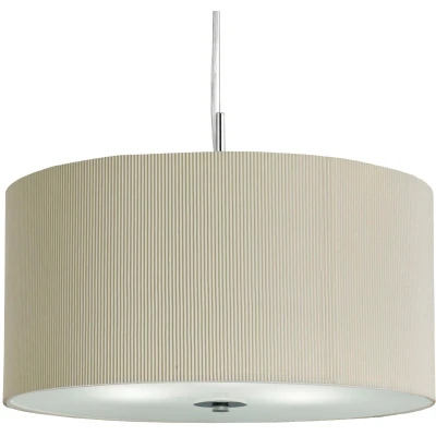 Afbeelding van Searchlight Drum Pleat Hanglamp Ø 60 X 108 Cm Crème