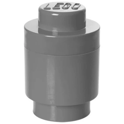 Afbeelding van Opbergbox Lego Brick 1 Rond Grijs