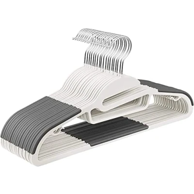Afbeelding van Kledinghangers 20x Non slip Antislip Wit Rubber