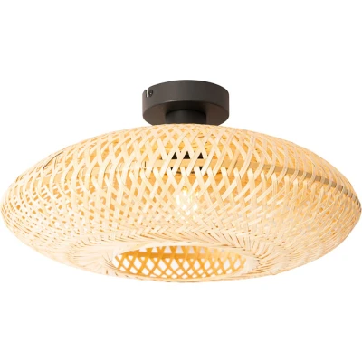 Afbeelding van QAZQA Oosterse plafondlamp bamboe 40 cm Ostrava