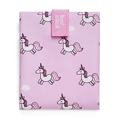 Afbeelding van Roll&#039;eat Broodzak Boc and Roll Kids Uitvouwbaar Herbruikbaar Unicorn Eenhoorn 55x32cm