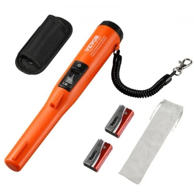 Afbeelding van VEVOR Metaaldetector, pinpointer, IP68, volledig waterdicht metaaldetectieapparaat, 3 modi, schatzoeken met LCD/geluid/geluid/vibratie/geluid + vibratie 9 V batterij &amp; fluwelen zakje inbegrepen