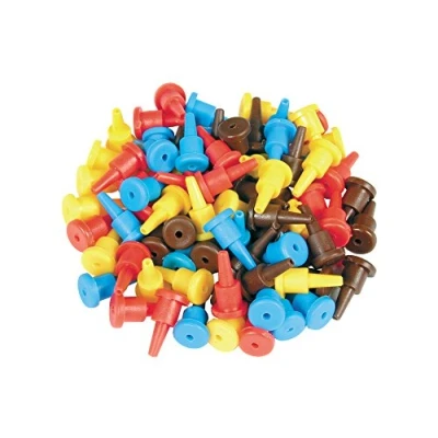 Afbeelding van Viessmann Modelltechnik 6831 Modelspoor stekker 40 stuk(s) Rood, Geel, Blauw, Bruin